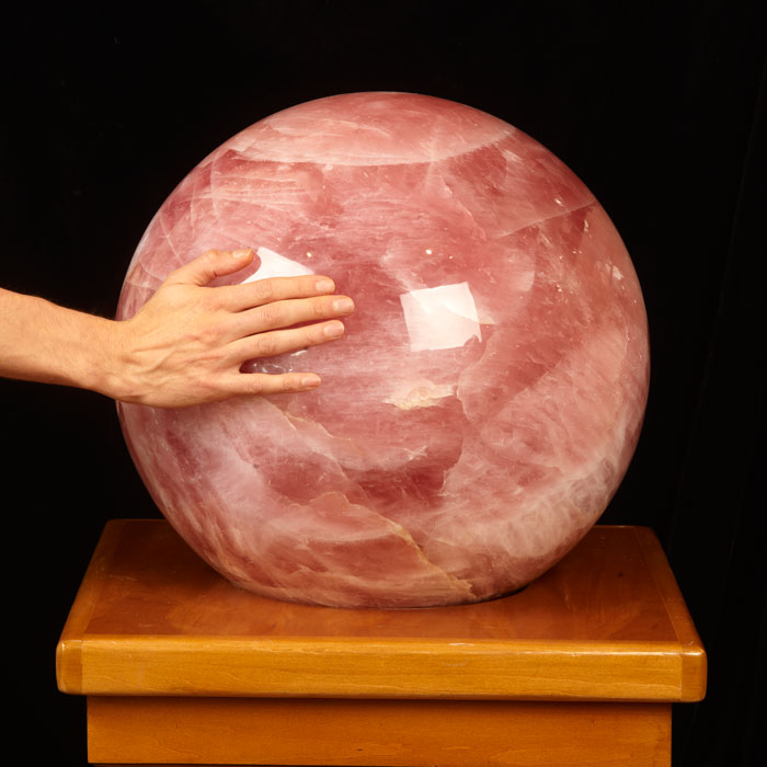 Giant Star Rose Quartz Sphere