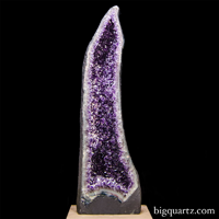 Large amethyst geode cathedral with calcite for sale interior designers